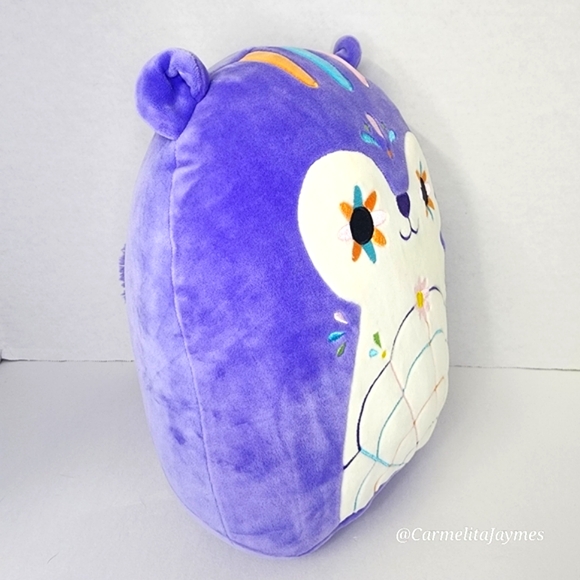 LUZMA 🐿️ Purple DOTD Embroidered Squirrel Original Squishmallows Kellytoy NWT - Picture 6 of 8